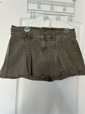 Garage Distressed Mini Skirt